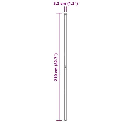 Оградни стълбове 2 pcs Сребрист Прахово покритие стомана