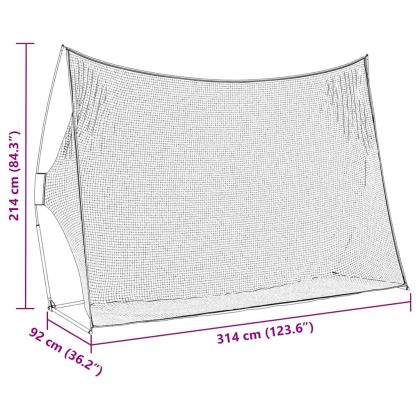 Помагала за голф тренировки Черно 309 x 93 x 216 см Полиестер