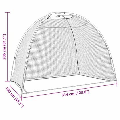 Помагала за голф тренировки Черно 314 x 150 x 206 см Полиестер