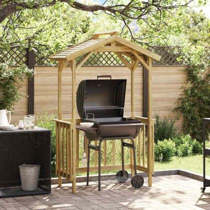 Навес за барбекю Кафяво 133.5 x 63 x 200 см