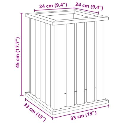 Градинарски кутии Кафяво 33 x 33 x 45 см