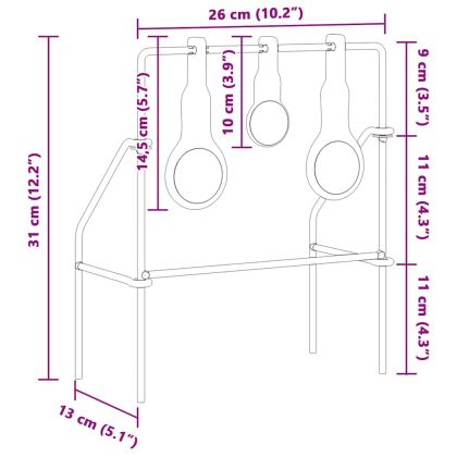 Цел за нулиране Черно 26 x 13 x 31 см Стомана