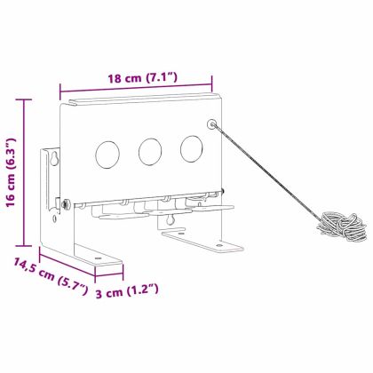 Падаща мишена за биатлон с 3 отвора и въже за нулиране