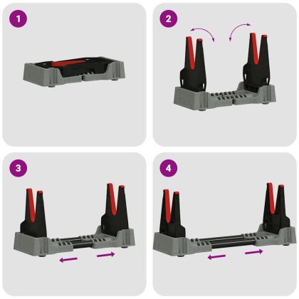 Опора за стрелба Сив 46 x 14 x 19.5 см Пластмаса