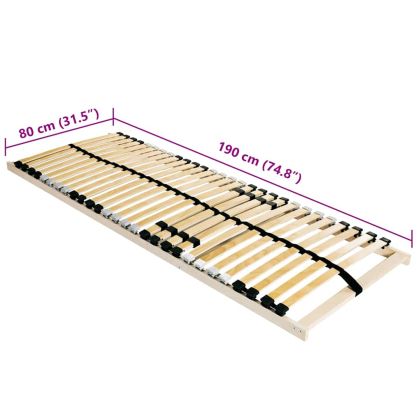 Ламелна подматрачна рамка Кафяво 80 x 190 cm