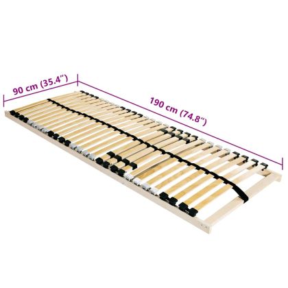 Ламелна подматрачна рамка Кафяво 90 x 190 cm