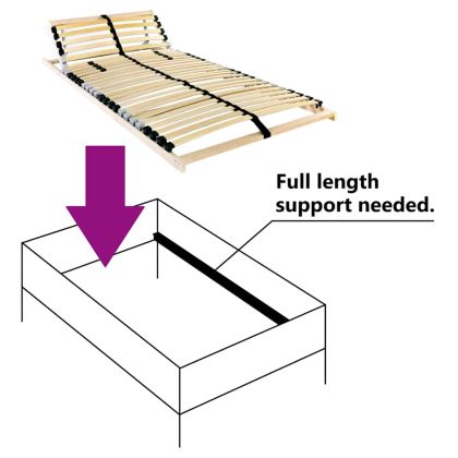 Ламелна подматрачна рамка с таблото Кафяво 90 x 190 cm