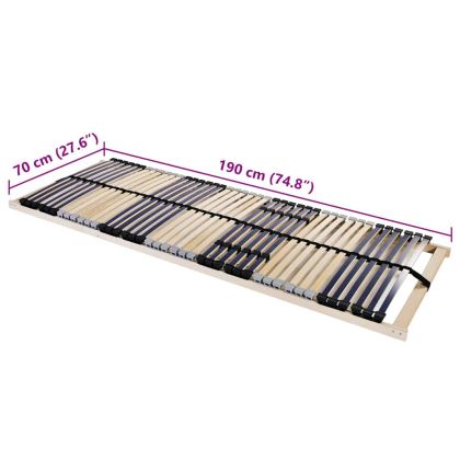 Ламелна подматрачна рамка Кафяво 70 x 190 cm