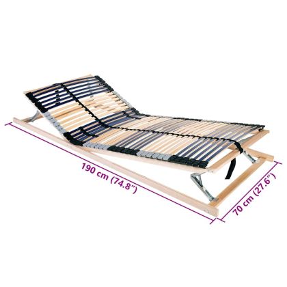 Ламелна подматрачна рамка Кафяво 70 x 190 cm