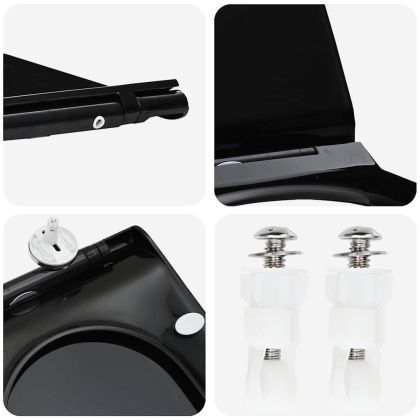 Тоалетна седалка Регулирума Черно 48,5 x 36 x 5 см Полипропилен