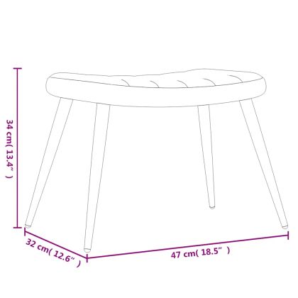 Релаксиращ стол с табуретка, син, кадифе