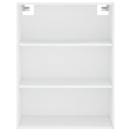 Висок шкаф, бял, 69,5x34x180 см, инженерно дърво