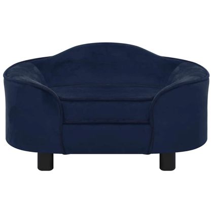Кучешки диван, син, 67x47x36 см, плюш