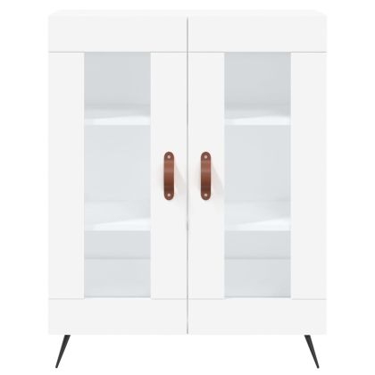 Висок шкаф, бял, 69,5x34x180 см, инженерно дърво