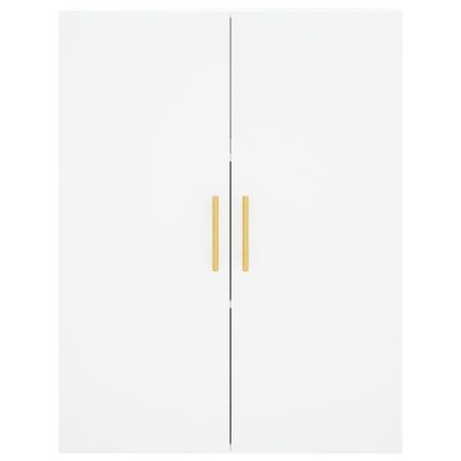 Висок шкаф, бял, 69,5x34x180 см, инженерно дърво