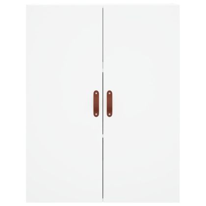 Висок шкаф, бял, 69,5x34x180 см, инженерно дърво