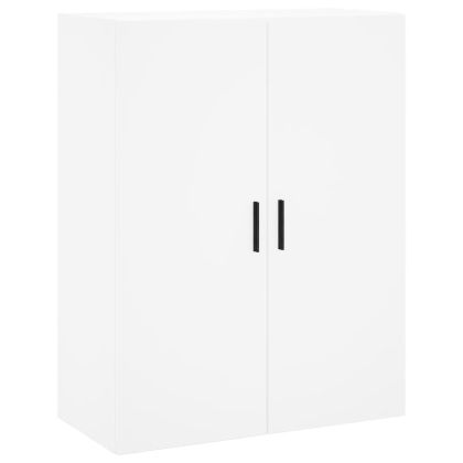 Висок шкаф, бял, 69,5x34x180 см, инженерно дърво