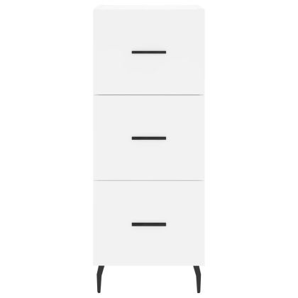 Висок шкаф, бял, 34,5x34x180 см, инженерно дърво