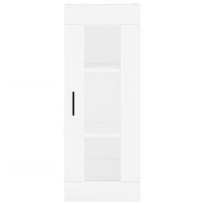 Висок шкаф, бял, 34,5x34x180 см, инженерно дърво