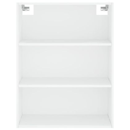 Висок шкаф, бял, 69,5x34x180 см, инженерно дърво