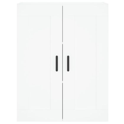 Висок шкаф, бял, 69,5x34x180 см, инженерно дърво