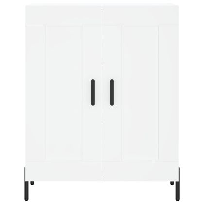 Сайдборд, бял, 69,5x34x90 см, инженерно дърво