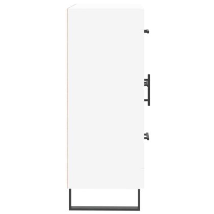 Сайдборд, бял, 69,5x34x90 см, инженерно дърво