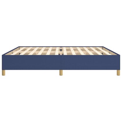 Рамка за легло без матрак, синя, 200x200 см, плат