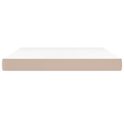 Матрак с покет пружини средна твърдост капучино 160x200x20 см изкуствена кожа