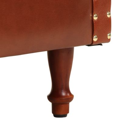 Фотьойл, кафяв, естествена кожа