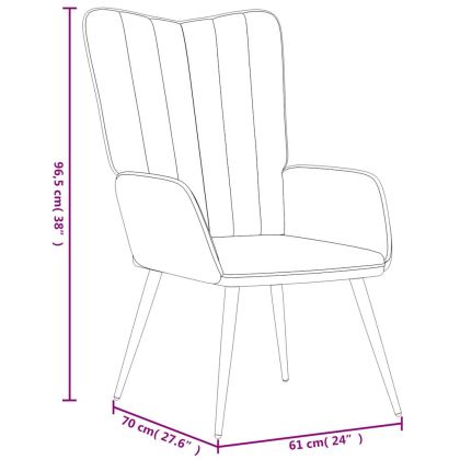 Релаксиращ стол, син, кадифе