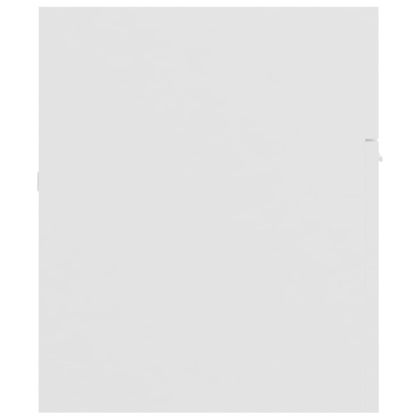 Долен шкаф за мивка, бял, 100x38,5x46 см, инженерно дърво