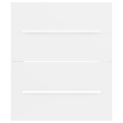 Долен шкаф за мивка, бял, 41x38,5x48 см, инженерно дърво