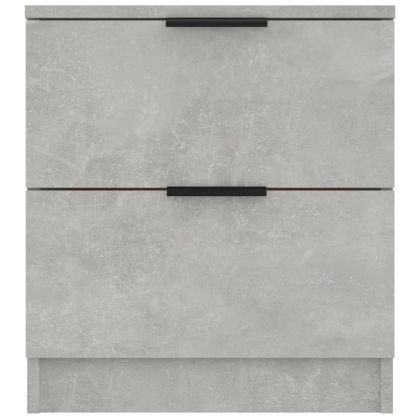 Нощни шкафчета, 2 бр, бетонно сиво, инженерна дървесина