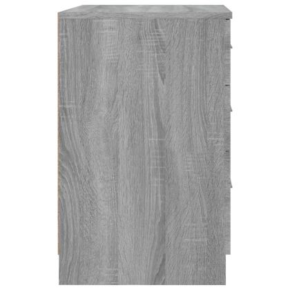 Нощно шкафче, сив сонома, 40x40x63 см, инженерно дърво