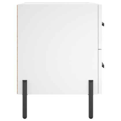 Нощно шкафче, бяло, 40x35x47,5 см, инженерно дърво