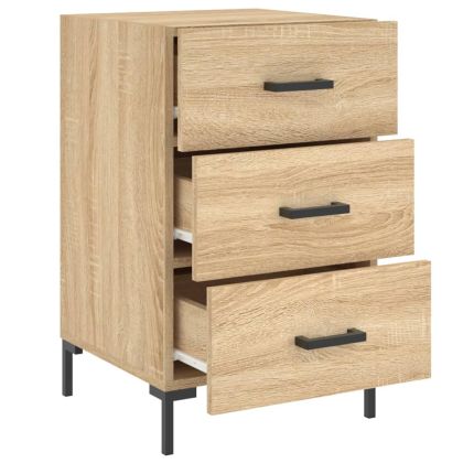 Нощно шкафче, дъб сонома, инженерно дърво 40x40x66 см