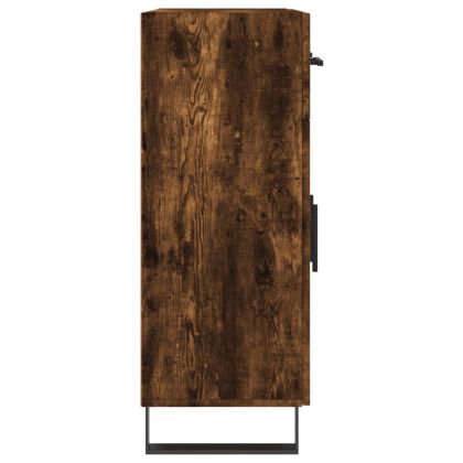 Сайдборд, опушен дъб, 69,5x34x90 см, инженерно дърво