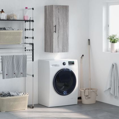 Стенен шкаф сив сонома 34,5x34x90 см