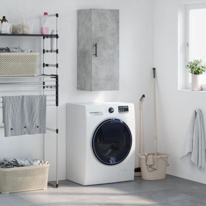 Стенен шкаф бетонно сив 34,5x34x90 см