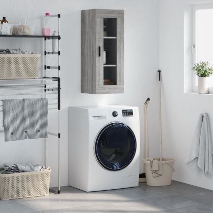 Стенен шкаф сив сонома 34,5x34x90 см