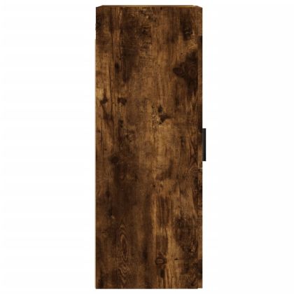 Стенен шкаф опушен дъб 34,5x34x90 см инженерно дърво