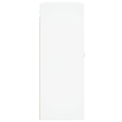 Стенен шкаф бял 69,5x34x90 см инженерно дърво