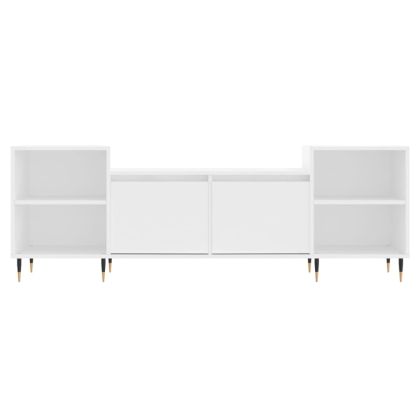 ТB шкаф, бял, 160x35x55 см, инженерно дърво