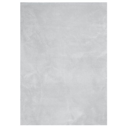 Килим HUARTE с къс косъм, мек и миещ се, сив, 240x340 см