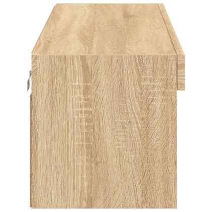 ТВ шкаф с LED осветление, дъб сонома, 100x30x30 см