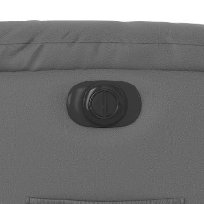 Електрически реклайнер стол, сив, изкуствена кожа