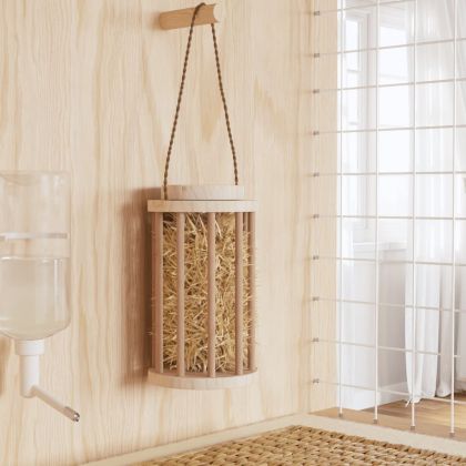 Хранилка за сено за зайци Ø15x25,5 см масивна ела