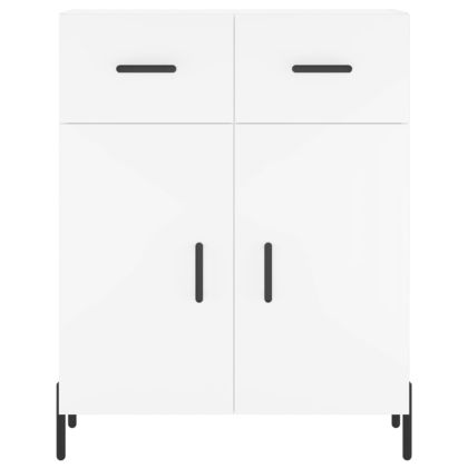 Висок шкаф, бял, 69,5x34x180 см, инженерно дърво