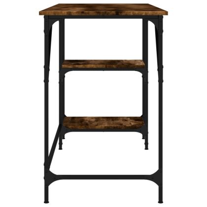 Бюро, опушен дъб, 120x50x75 см, метал и инженерно дърво